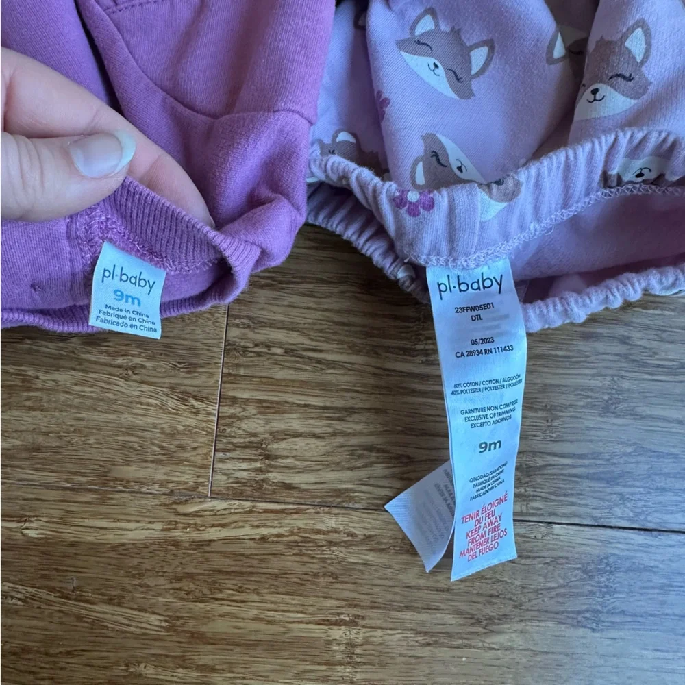 PL BABY 9 MonthRuffle Fox Sweatshirt Jogger Set‎